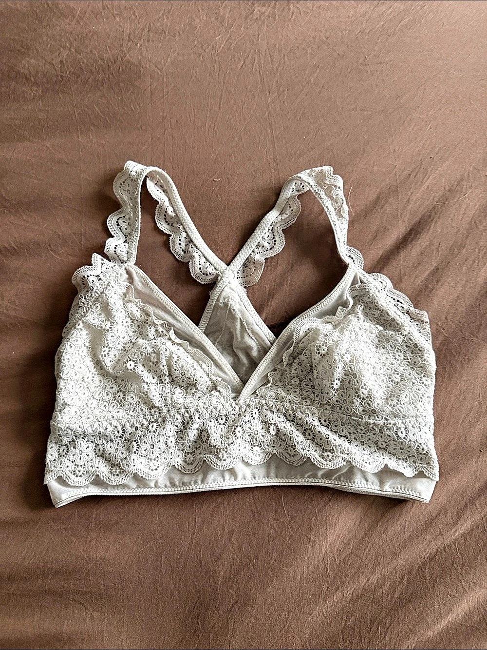 Free People Lace Bralette in White